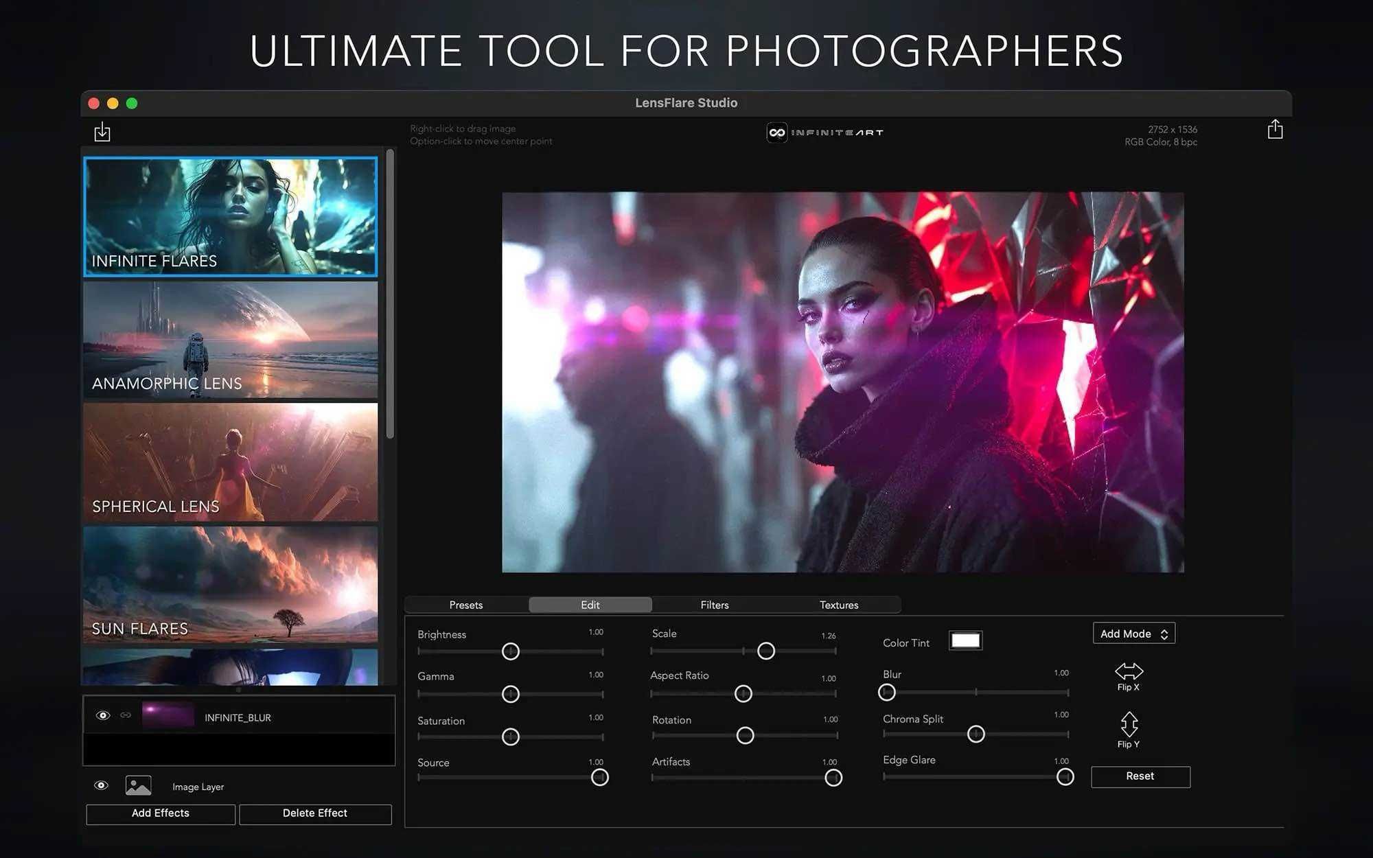 LensFlare Studio 2 for Mac v1.0 光效处理工具