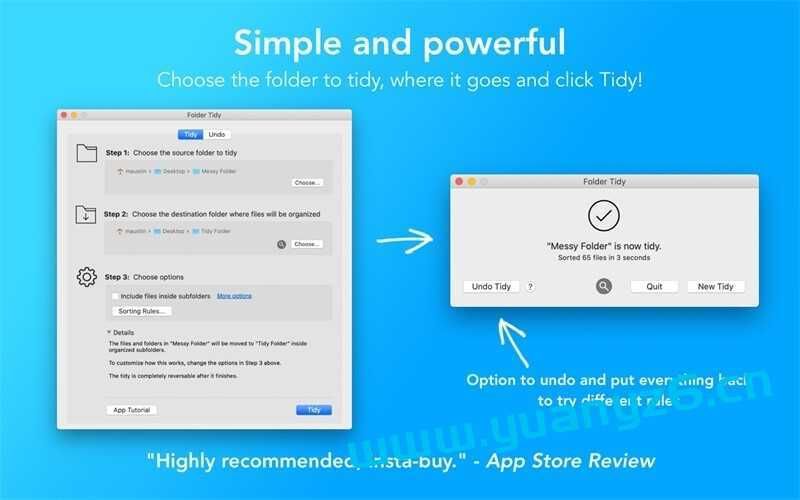Folder Tidy for Mac v2.9.7 文件归纳整理工具
