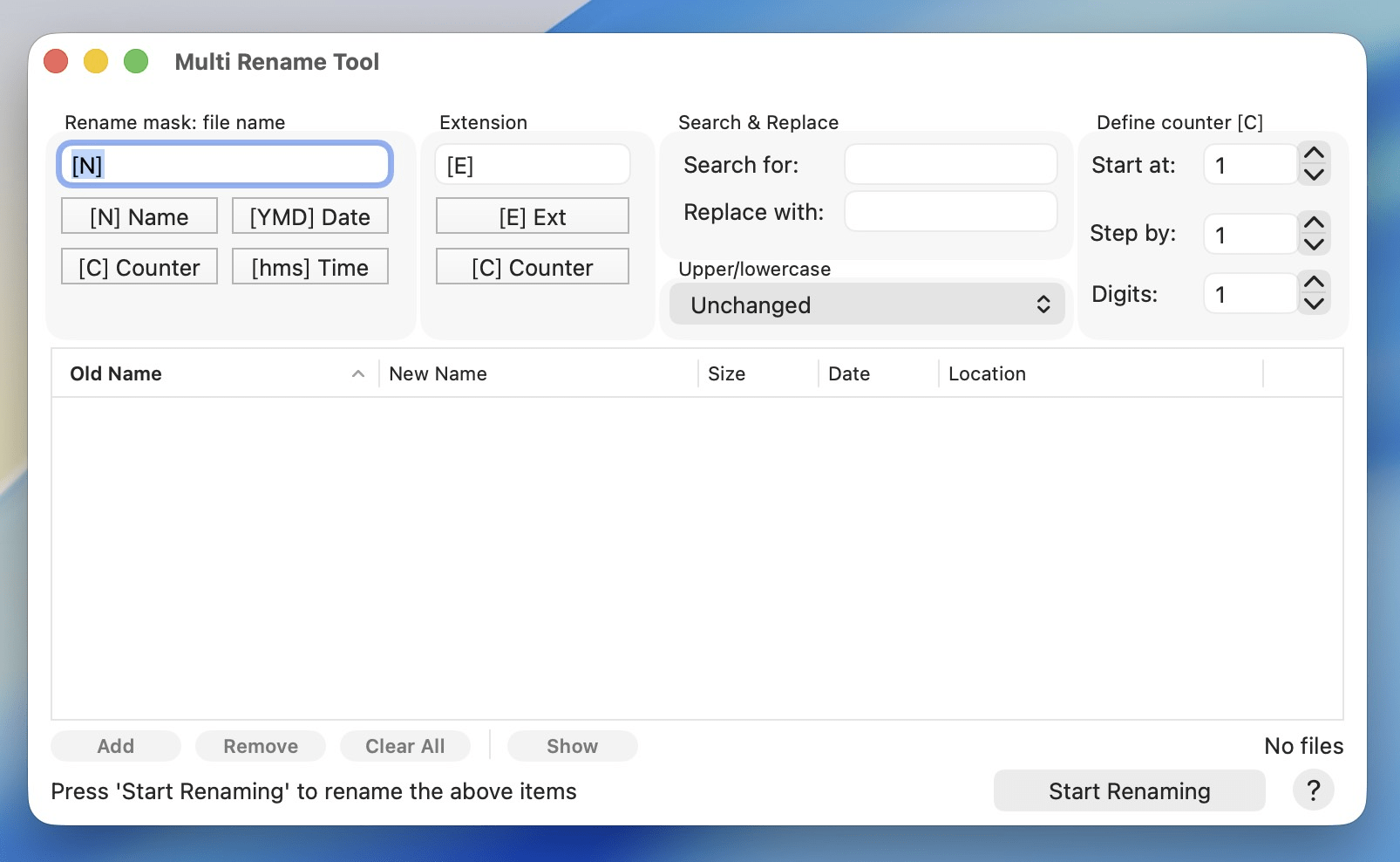 Multi Rename Tool for Mac v2.5.2 批量重命名工具