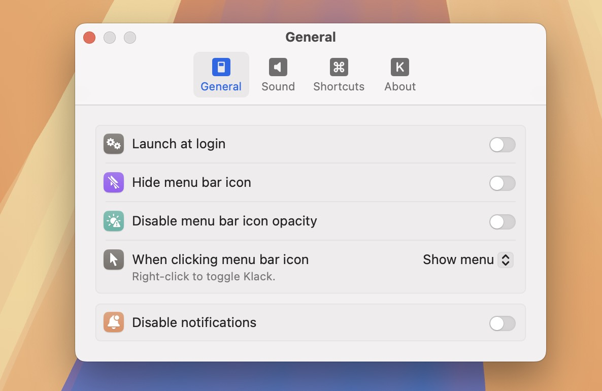 Klack for Mac v1.7.2 机械键盘模拟软件