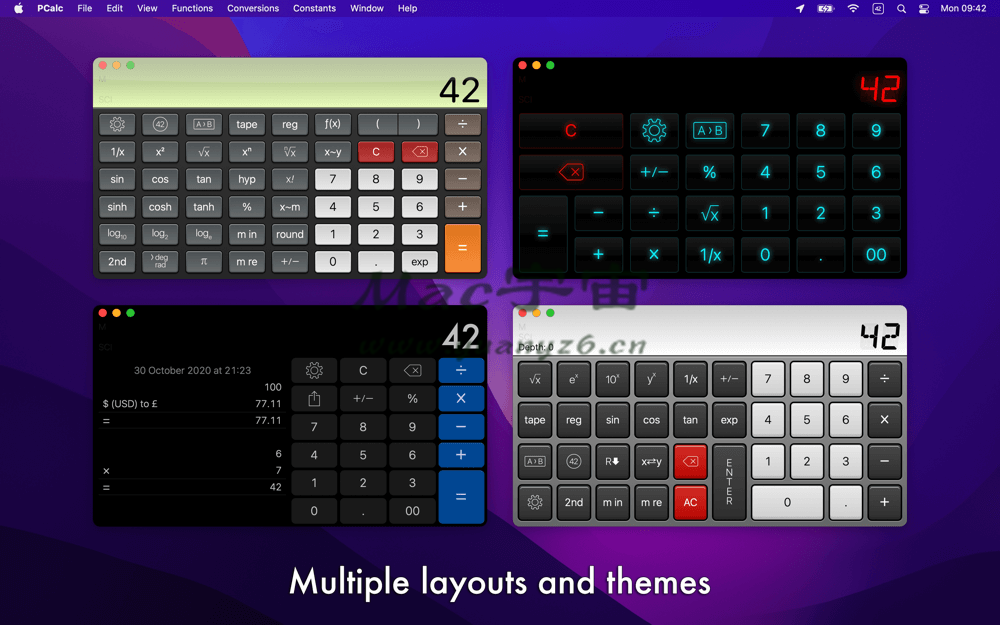 PCalc for Mac v4.11.2 功能丰富的科学计算器工具