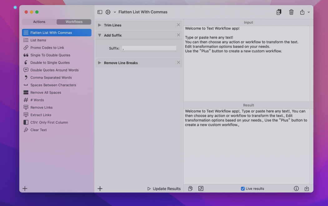 Text Workflow for Mac v2.5.0 文本自动化