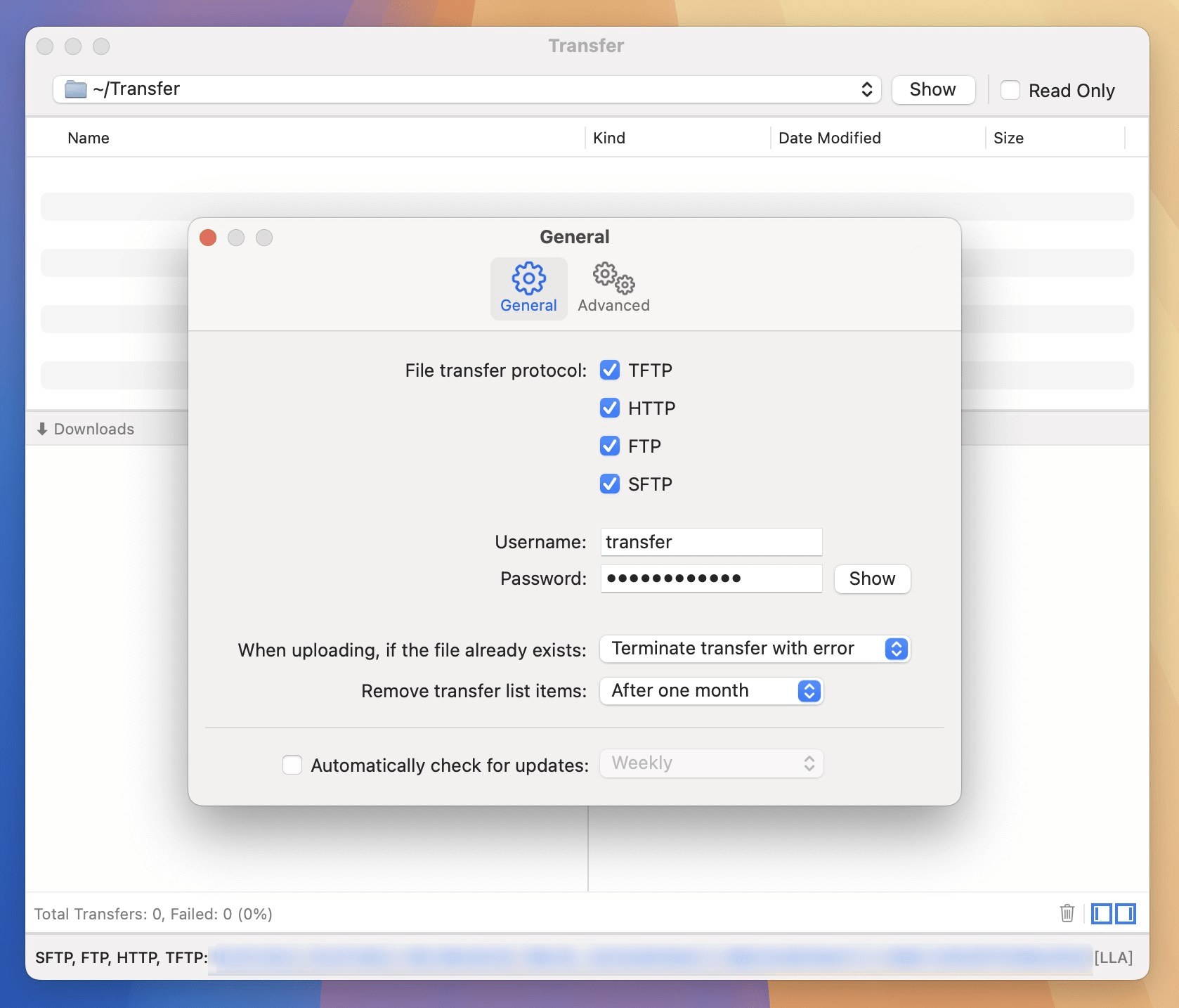 Transfer for Mac v2.3.0 TFTP文件传输工具