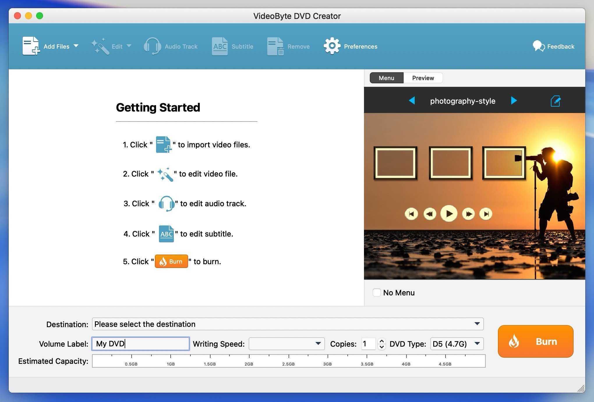 VideoByte DVD Creator for Mac v5.2.32.157354 蓝光光盘刻录-Mac猫 VideoByte DVD Creator for Mac v5.2.32.157354 蓝光光盘刻录-Mac猫