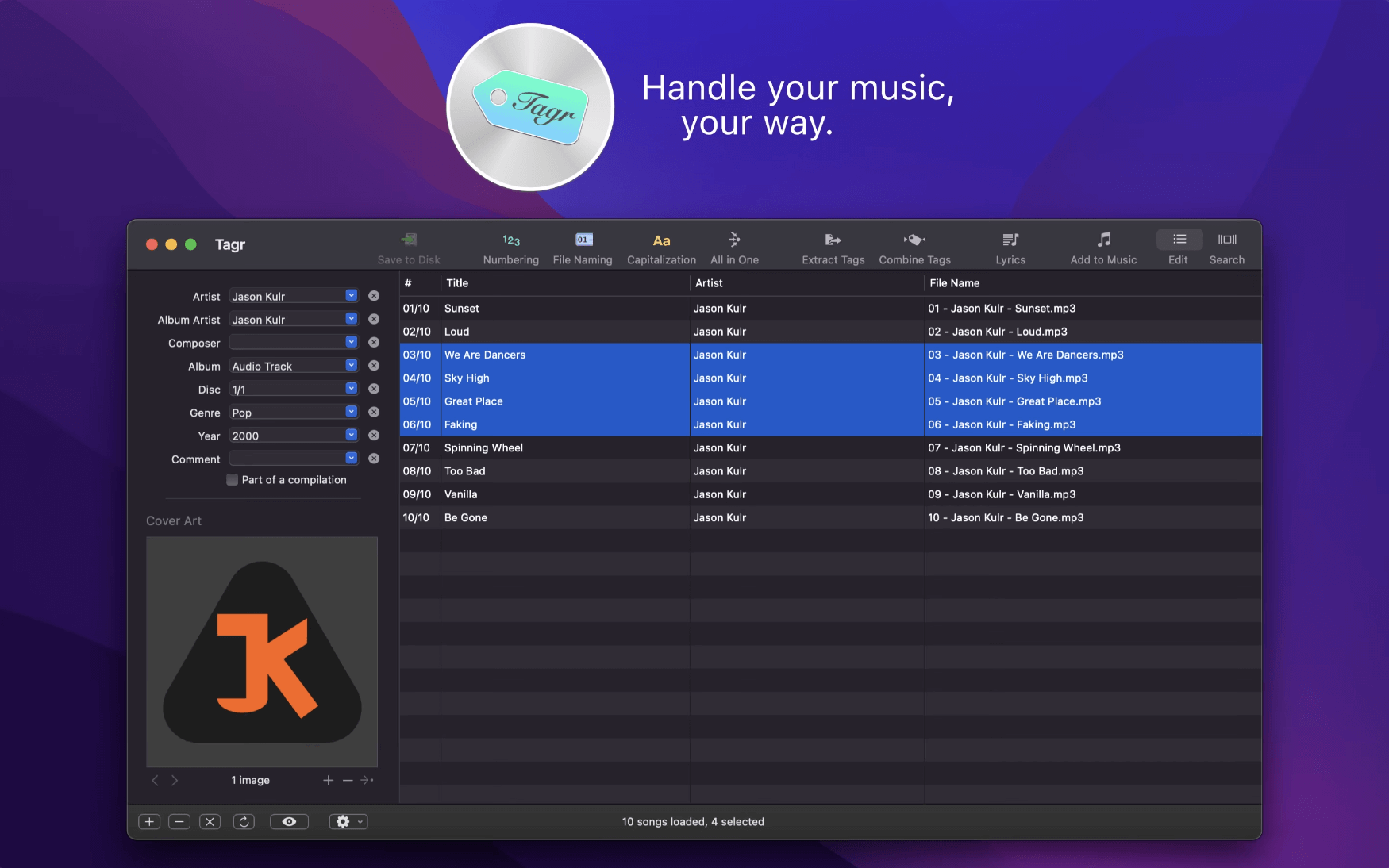 Tagr 5 for Mac v5.12.0 音频标签编辑工具 Tagr 5 for Mac v5.12.0 音频标签编辑工具