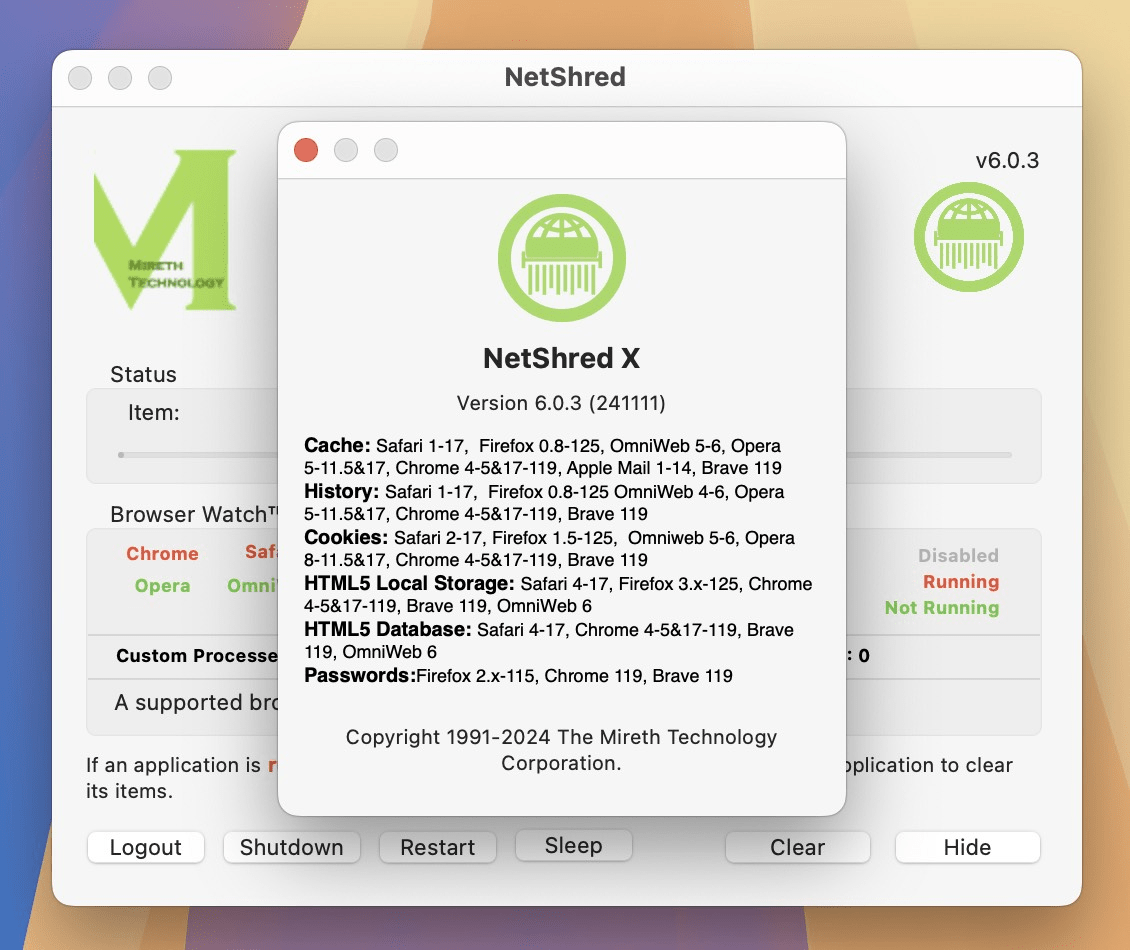 NetShred X for Mac v6.0.3 浏览器缓存清理工具 NetShred X for Mac v6.0.3 浏览器缓存清理工具