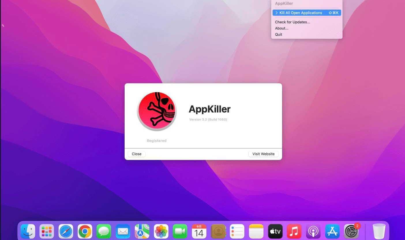 AppKiller for Mac v4.2.4 一键关闭所有软件 AppKiller for Mac v4.2.4 一键关闭所有软件