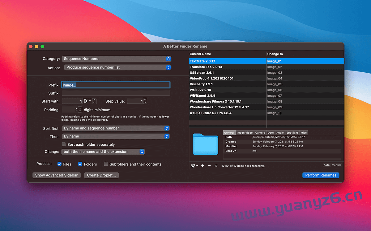 A Better Finder Rename for Mac v12.23 中文版 强大的批量重命名工具 A Better Finder Rename for Mac v12.23 中文版 强大的批量重命名工具-Mac猫