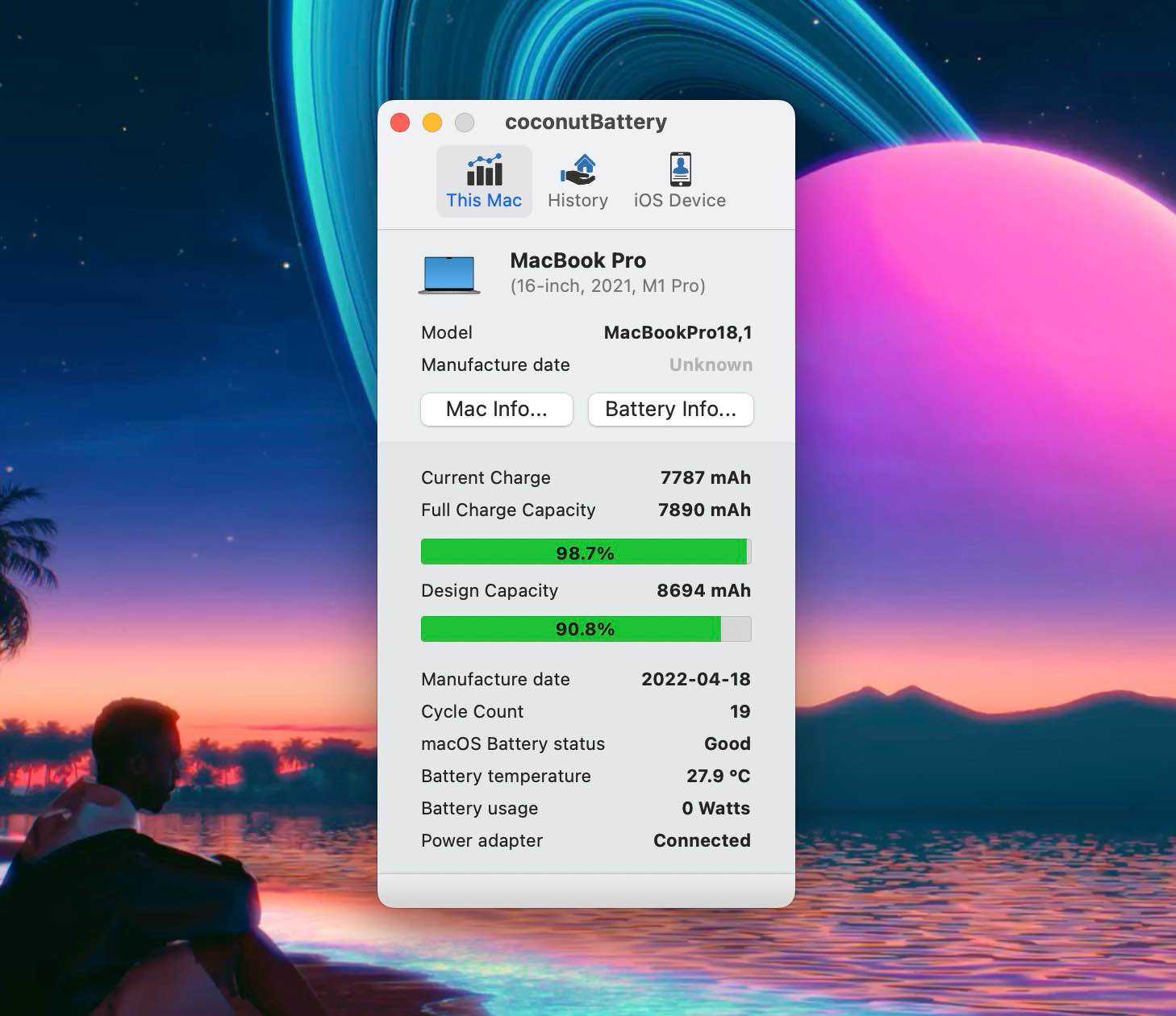 coconutBattery for Mac v4.2.2b 电池质量检测工具 coconutBattery for Mac v4.2.2b 电池质量检测工具