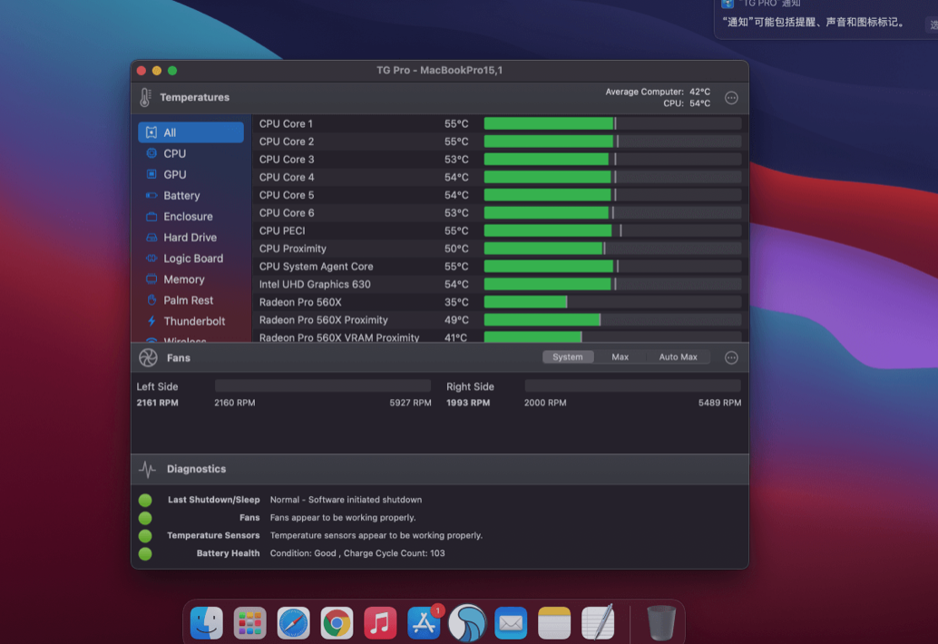 TG Pro for Mac v2.101 专业Mac硬件温度监控 TG Pro for Mac v2.101 专业Mac硬件温度监控